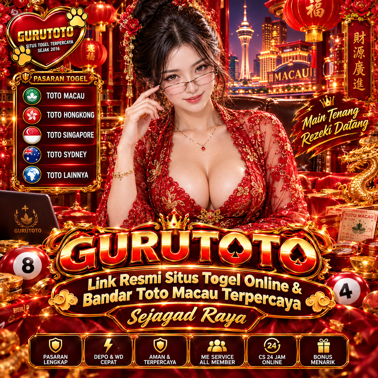 GURUTOTO : Link Resmi Situs Togel Online &amp; Bandar Toto Macau Terpercaya Sejagad 